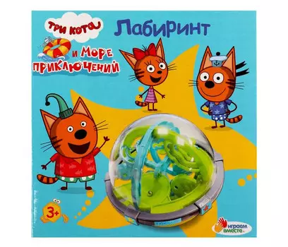 Развивающая игрушка Играем вместе Логическая игра шар-лабиринт Три Кота ZY1137223-R