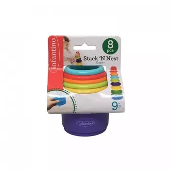 Развивающая игрушка Infantino Игровой набор для малышей Цветные стаканчики