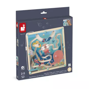 Развивающая игрушка Janod Игра-лабиринт Океан магнитная