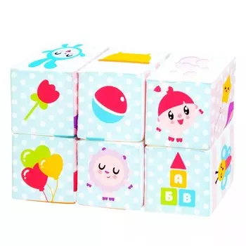 Развивающая игрушка Мякиши Кубики Малышарики Мультики