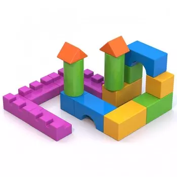 Развивающая игрушка Нордпласт Конструктор выдувной Кубики 17 шт.