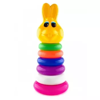 Развивающая игрушка Пластмастер Пирамида Зайчик 13204