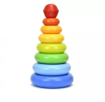 Развивающая игрушка Росигрушка Пирамида Собирайка 38 см (9 деталей)