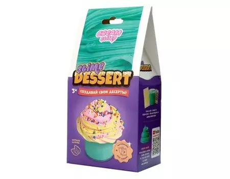 Развивающая игрушка Slime Слайм Десерт мини Мятный капкейк 155 г