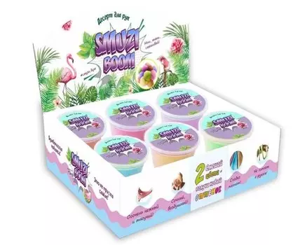Развивающая игрушка Smuzi Boom Шоу-бокс Слайм 6 цветов 150 г