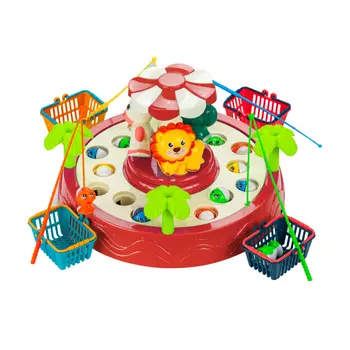 Развивающая игрушка Solmax Игра-рыбалка для детей "Парк аттракционов" с вращающимся столом
