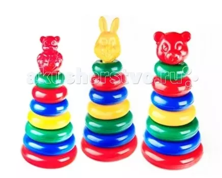 Развивающая игрушка СВСД Пирамидка большая Мультик