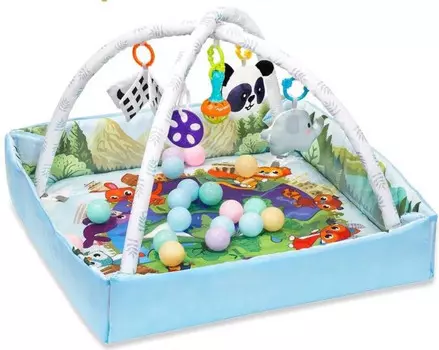 Развивающий коврик FunKids с игрушками Baby Activity Gym