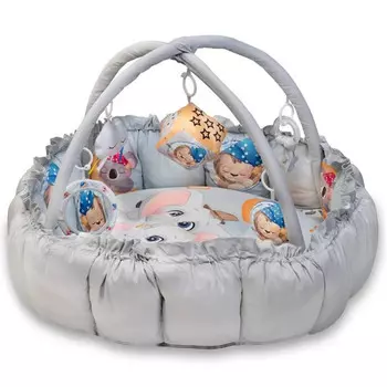 Развивающий коврик FunKids с игрушками Cozy Gym