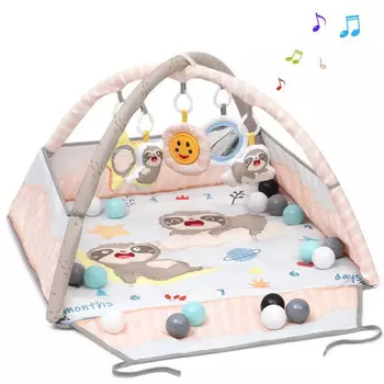 Развивающий коврик FunKids с музыкальной игрушкой Foldable Gym