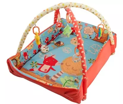 Развивающий коврик ROXY-KIDS c бортиками Лисичка и ее друзья