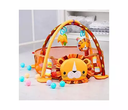 Развивающий коврик Сималенд Бонифаций 3 в 1 игрушки 30 цветных шаров 67х67х0,5 см