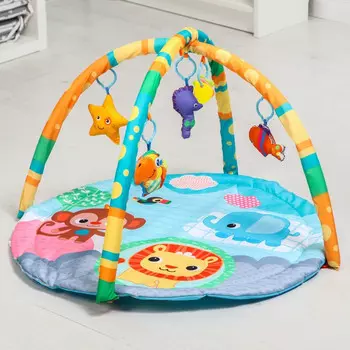 Развивающий коврик Сималенд Друзья Африки с дугами круглый 84х84х0,5 см