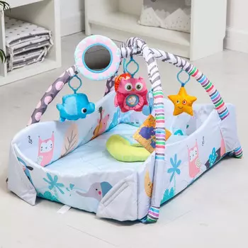 Развивающий коврик Сималенд Совушка борт с дугами 73х73х0,5 см