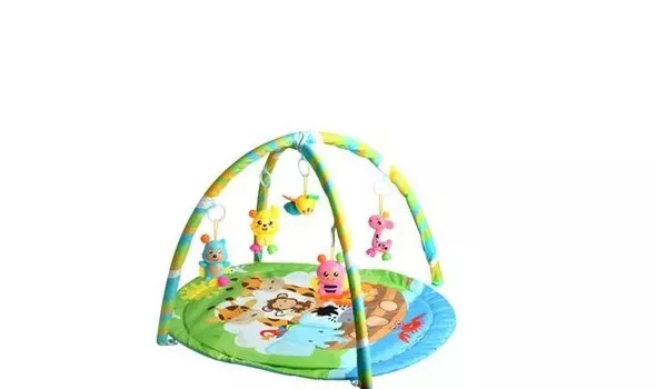 Развивающий коврик Without мягкий Животные с погремушками в сумочке 62 см