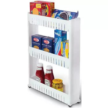 Rifforma Органайзер этажерка на колесах для кухни, ванной, туалета 3 яруса