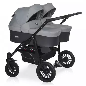 Riko Basic Коляска для близнецов 2 в 1 Saxo