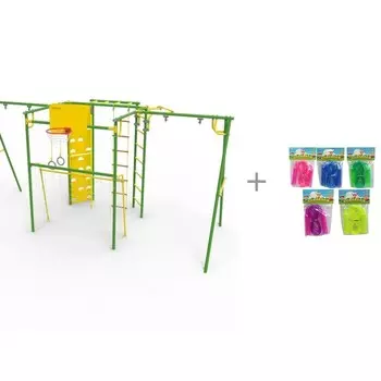 Rokids Уличный детский спортивный комплекс 7.3 Атлет-К2 и 1toy Скакалка 2.6 м