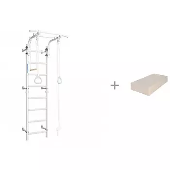 Romana Шведская стенка Next Pastel и КМС Спортивный мат №3 складной 100х100х10 см