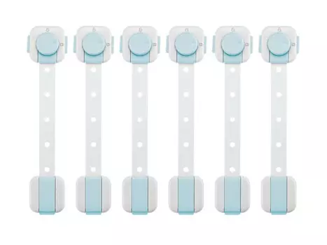 ROXY-KIDS Блокиратор универсальный гибкий с переключателем для мебели, замок от детей 6 шт.