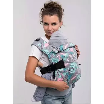 Рюкзак-кенгуру Я рядом Премиум Фламинго микс