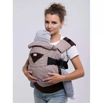 Рюкзак-кенгуру Я рядом Премиум Клетка New