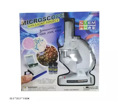 Russia Микроскоп на батарейках со светом 1061