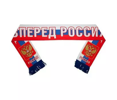 Russia Шарф вязанный с логотипом Вперед Россия