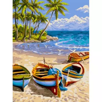 Русская живопись Набор для творчества Рисование по номерам Пристань 30х40