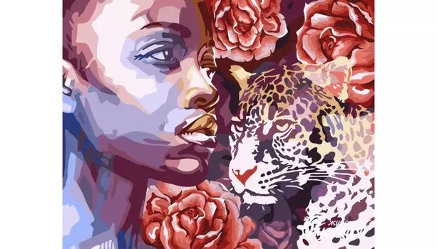 Русская живопись Рисование по номерам Дух Саванны 40х50 см