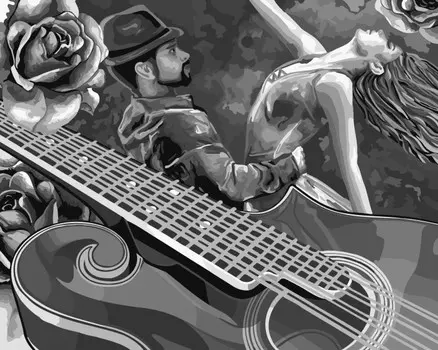 Русская живопись Рисование по номерам по дереву Flamingo Фламенко 40х50