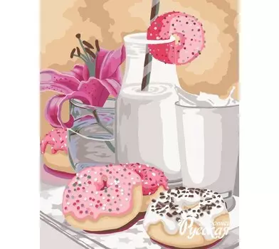 Русская живопись Рисование по номерам Сладкий завтрак 40х50 см