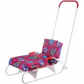 Санки Дэми складные со съемным переставляемым толкателем и чехлом