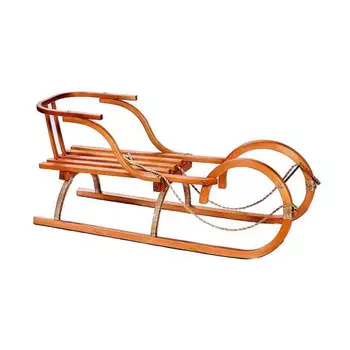 Санки Leda деревянные Морозко со спинкой