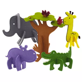 Санта Лючия 3D пазлы из фетра Животные Африки