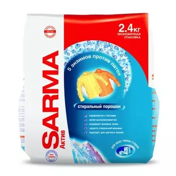Sarma Стиральный порошок Актив Горная свежесть 2.4 кг
