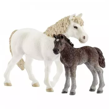 Schleich Кобыла пони и жеребенок