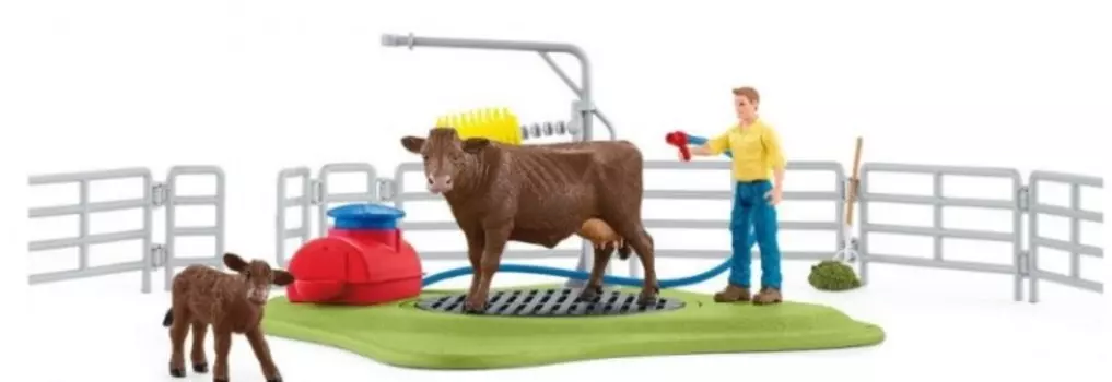 Schleich Веселая мойка для коровы