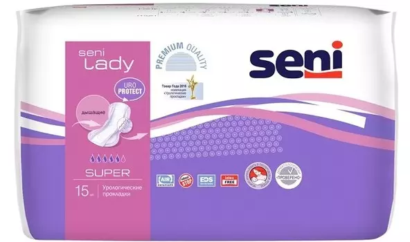 Seni Урологические прокладки Lady Super 15 шт.