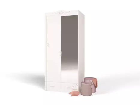 Шкаф ABC-King 2-х дверный Lovely с зеркалом