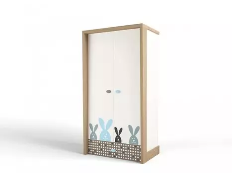 Шкаф ABC-King 2-х дверный Mix Bunny