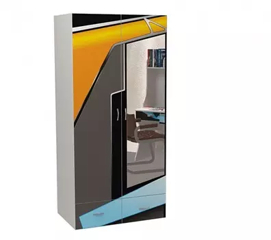 Шкаф ABC-King 2-х дверный Pilot c зеркалом