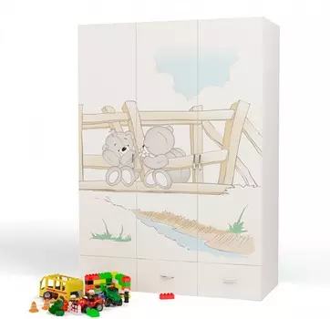 Шкаф ABC-King 3-х дверный Bears