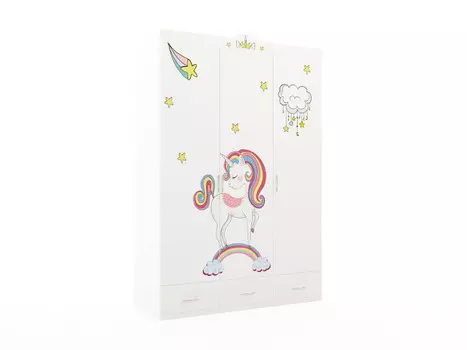 Шкаф ABC-King 3-х дверный Единорог