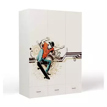 Шкаф ABC-King 3-х дверный Extreme Skate