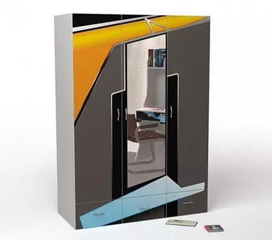 Шкаф ABC-King 3-х дверный Pilot с зеркалом