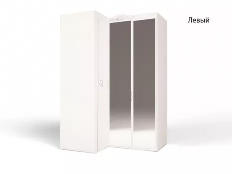 Шкаф ABC-King угловой гармошка Lovely с зеркалом левый