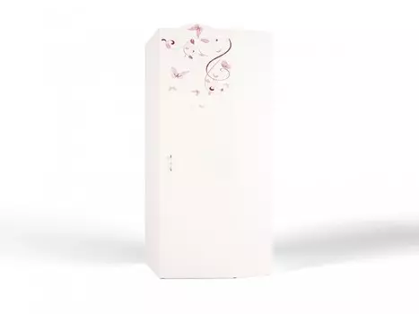 Шкаф ABC-King угловой Swarovski Фея с бабочкой и со стразами (правый)