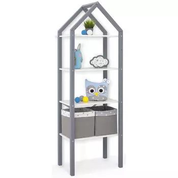 Шкаф Бельмарко Детский напольный стеллаж-домик трансформер 2 в 1 Svogen