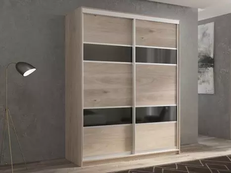 Шкаф РВ-Мебель купе 2-х дверный Кааппи 120х45 см (Дуб Кастело серый)